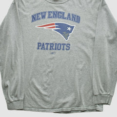 New England Patriots NFL 2000s Long Sleeve T-shirt - Heather Gray Vintage discount