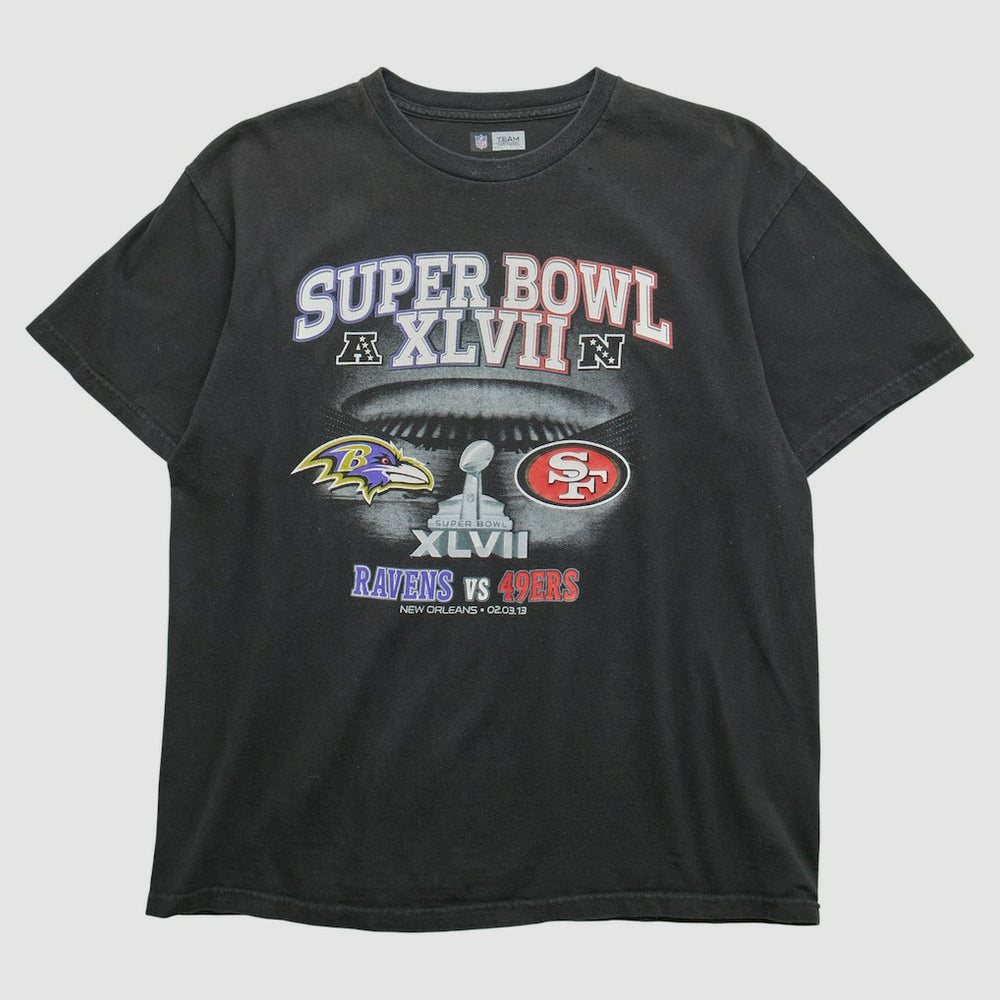 Superbowl XLVII NFL 2013 T-shirt - Black Vintage outlet