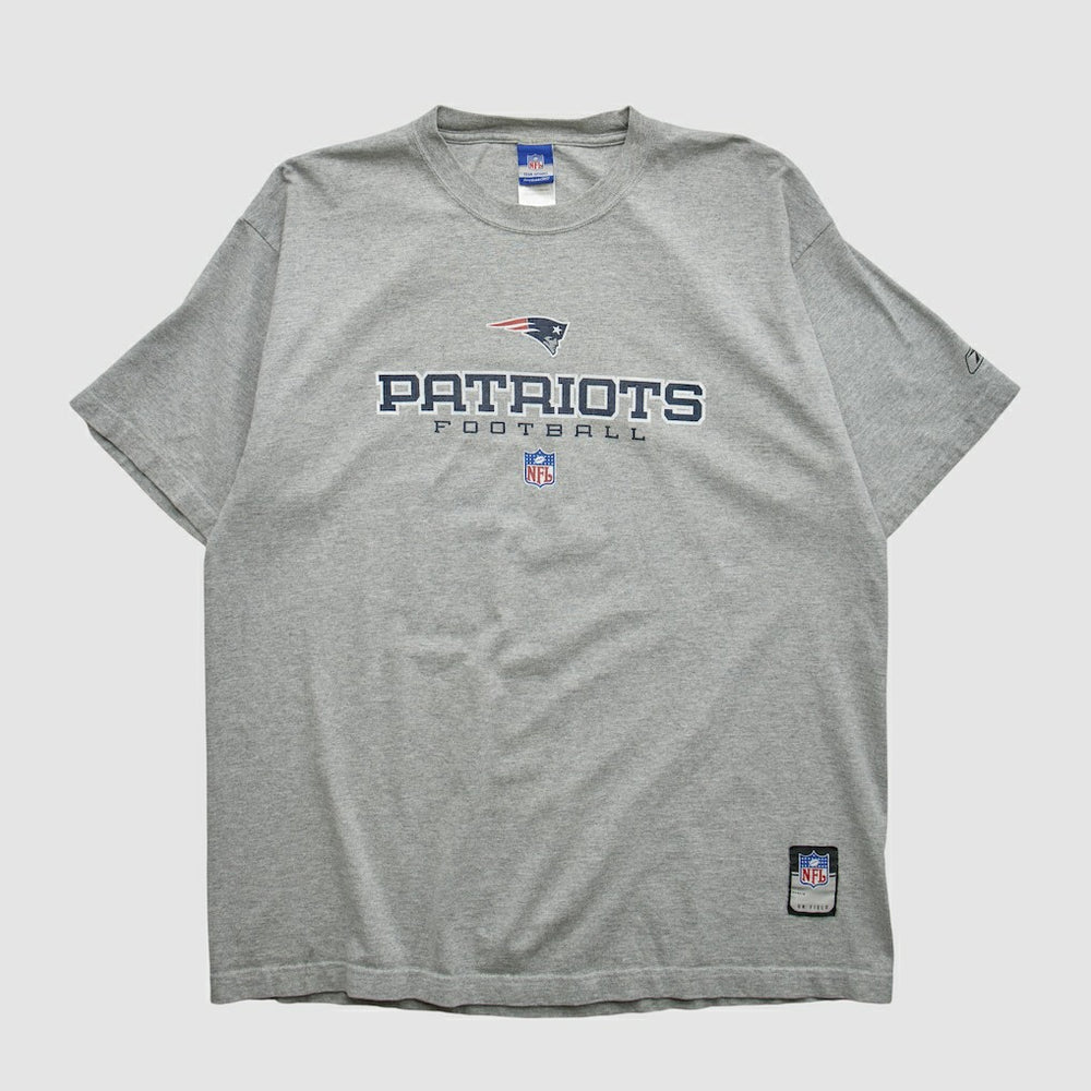 New England Patriots Reebok 2000s T-shirt - Heather Gray Vintage discount