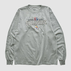 Pittsburgh Steelers Reebok 2006 Long Sleeve T-shirt - Gray Vintage discount