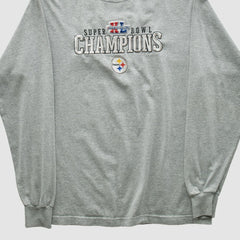 Pittsburgh Steelers Reebok 2006 Long Sleeve T-shirt - Gray Vintage discount
