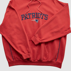 New England Patriots NFL 2000s Hooded Pullover Sweatshirt - Red Vintage outlet