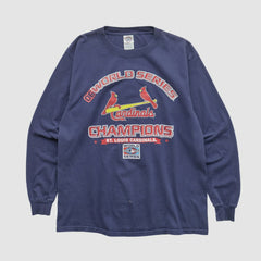 St. Louis Cardinals Delta 2006 Long Sleeve T-shirt - Navy Vintage