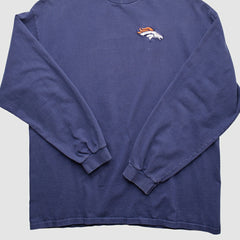 Denver Broncos 90s Pullover Sweatshirt - Navy Vintage cheap