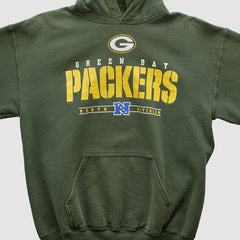Green Bay Packers NFL 2000s Hooded Pullover Sweatshirt - Green Vintage discount