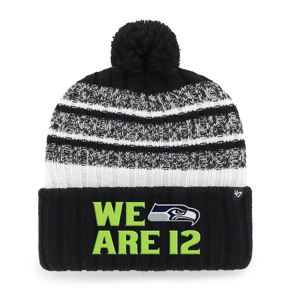 Seattle Seahawks '47 Local Cuffed Knit Hat with Pom - Black cheap