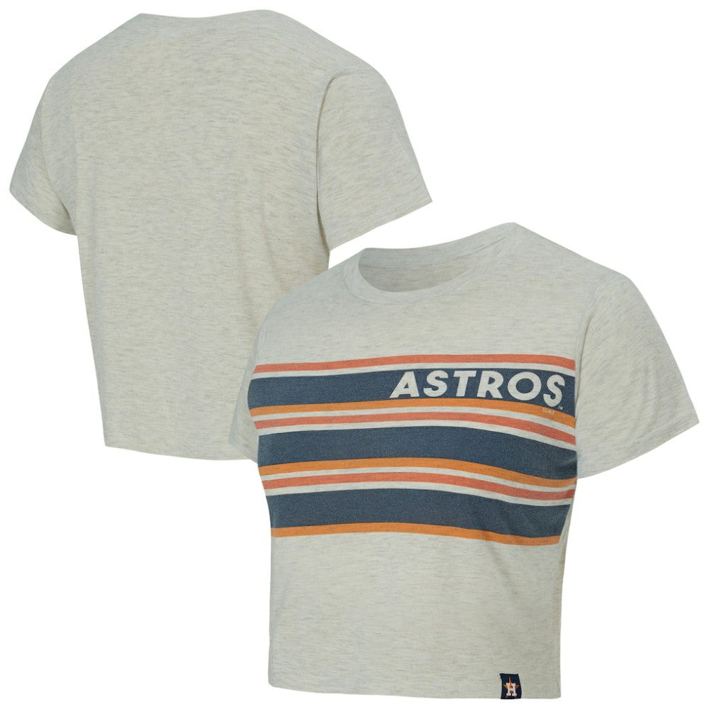 Houston Astros Concepts Sport Women's Birch Cropped T-Shirt - Cream