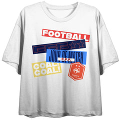 France National Team Women's White Jour De Match Cropped T-Shirt shop