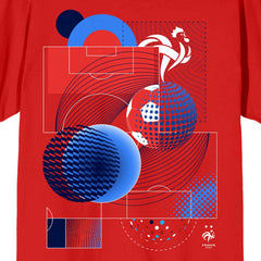 France National Team Abstract Art T-Shirt - Red shop