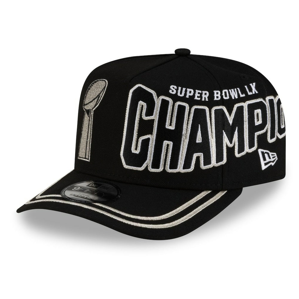 Seattle Seahawks New Era Super Bowl LX Champions Parade A-Frame 9FIFTY Snapback Hat - Black sale