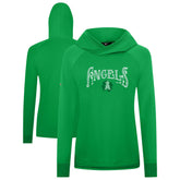 Los Angeles Angels Levelwear Women's St. Patrick's Day Slender Raglan Hoodie - Green