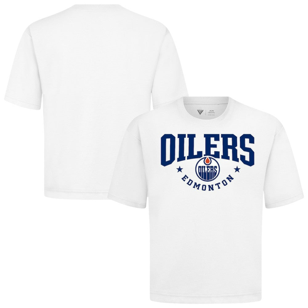 Edmonton Oilers Levelwear Luxe Signature Knit T-Shirt White