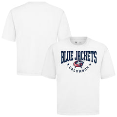 Columbus Blue Jackets Levelwear Luxe Signature Knit T-Shirt White