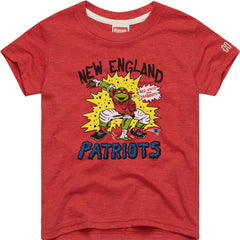 Raphael New England Patriots Homage Youth TMNT Tri-Blend T-Shirt - Red on sale