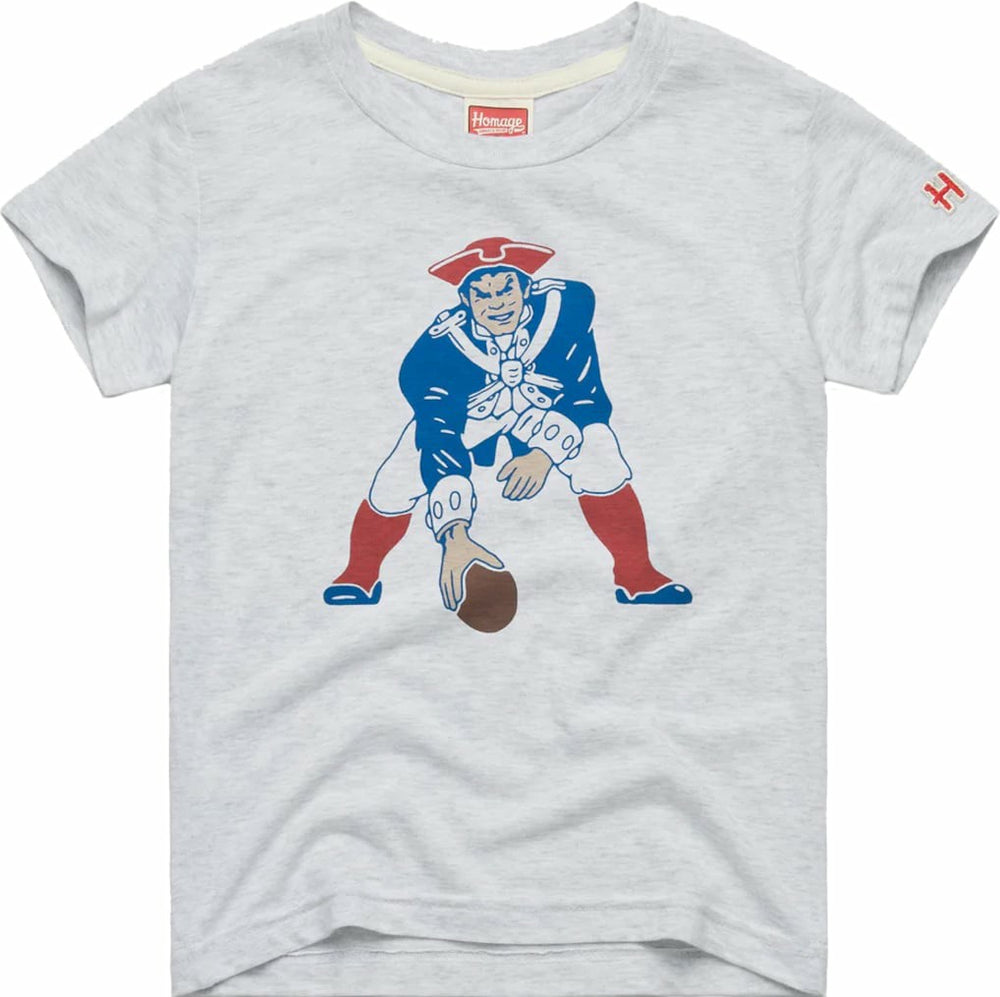 New England Patriots Homage Youth 1979 Tri-Blend T-Shirt - Ash for sale