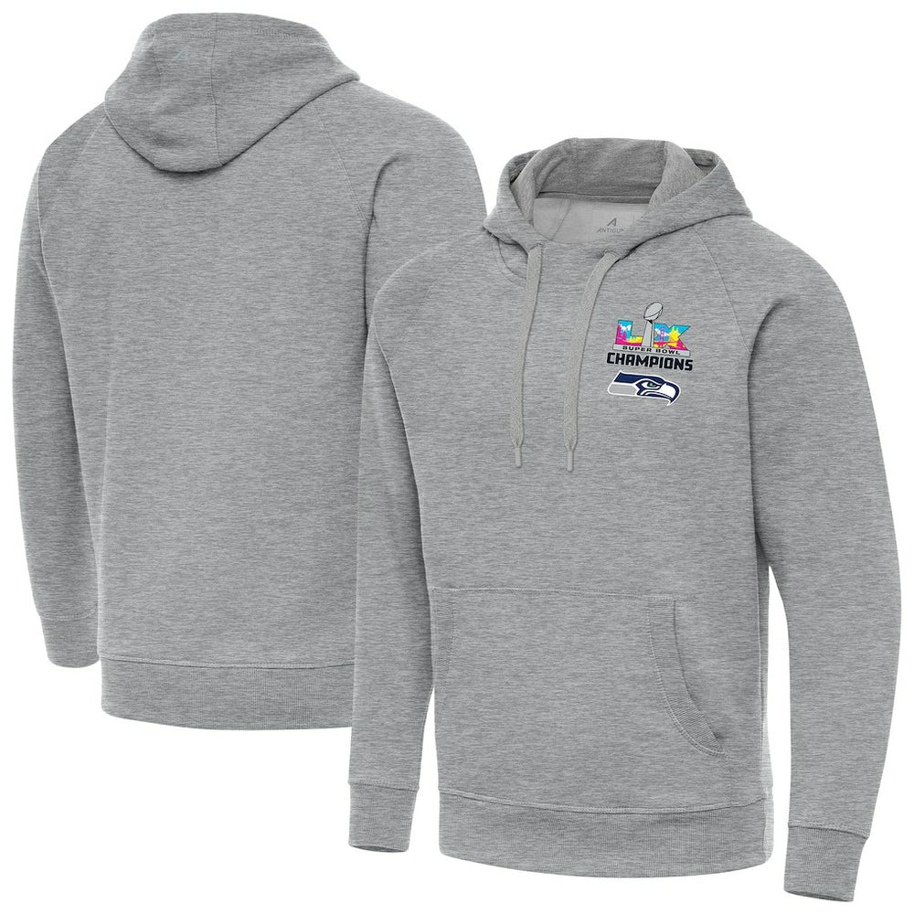 Seattle Seahawks Antigua Super Bowl LX Champions Victory Hoodie - Heather Gray cheap