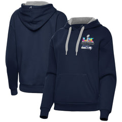 Seattle Seahawks Antigua Women's Super Bowl LX Champions Victory Hoodie - College Navy discount
