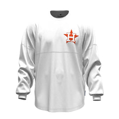 Houston Astros Women's Baseball Stitch Spirit Jersey Long Sleeve T-Shirt - White