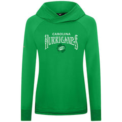 Carolina Hurricanes Levelwear Women's St. Patrick's Day Slender Raglan Hoodie Kelly Green