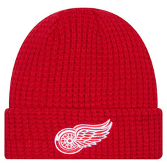 Detroit Red Wings New Era Waffle Cuffed Knit Hat Red