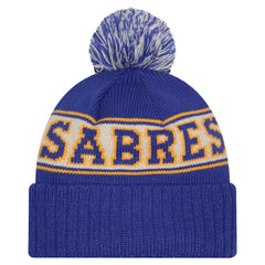 Buffalo Sabres New Era Retro Cuffed Knit Hat with Pom Royal