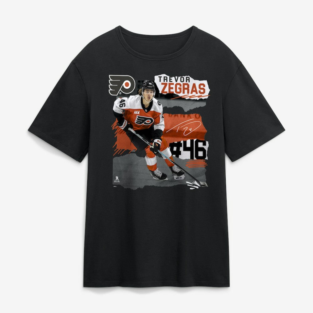 Trevor Zegras Philadelphia Flyers Fresh Ice T-Shirt Black