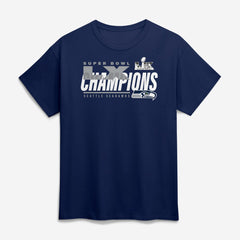 Seattle Seahawks Super Bowl LX Champions Big & Tall Iconic Victory T-Shirt - College Navy cheap