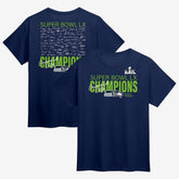 Seattle Seahawks Super Bowl LX Champions Big & Tall Autograph Signing Roster T-Shirt - College Navy cheap