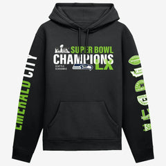 Seattle Seahawks Super Bowl LX Champions Four Piece Hoodie - Black outlet