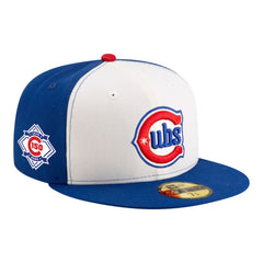 Chicago Cubs 150th Anniversary 59FIFTY Fitted Hat - White/Royal | New Era
