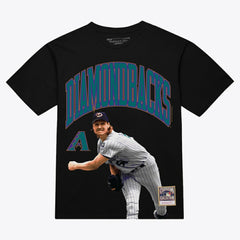Randy Johnson Arizona Diamondbacks Photo Arch Player Graphic T-Shirt - Black | Mitchell & Ness