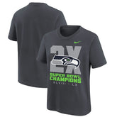 Seattle Seahawks Youth Two-Time Super Bowl Champions Multi-Champs T-Shirt - Anthracite | Nike discount