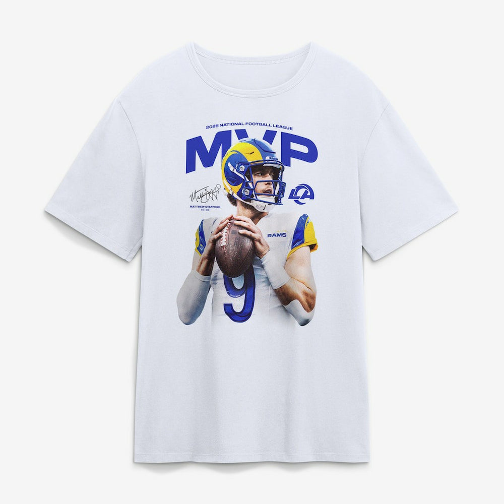 Matthew Stafford Los Angeles Rams 2025 NFL MVP T-Shirt - White sale