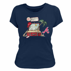 Atlanta Braves Tiny Turnip Women's 2026 Spring Training T-Shirt - Navy