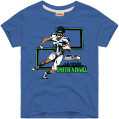 Jaxon Smith-Njigba Seattle Seahawks Homage Youth Draft Tri-Blend T-Shirt - Royal outlet