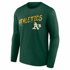 Athletics Hustle Personalized Name & Number Long Sleeve T-Shirt - Green