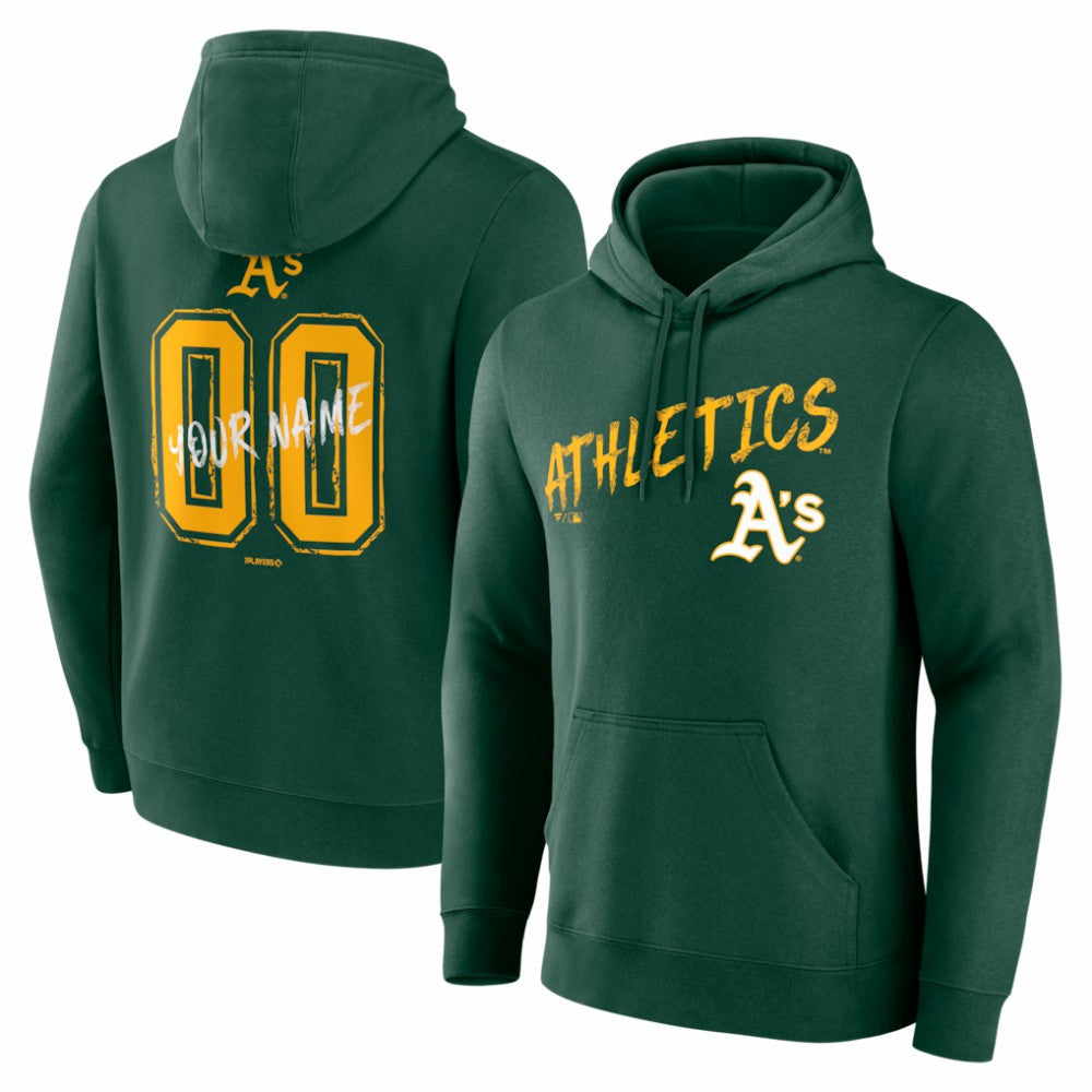 Athletics Hustle Personalized Name & Number Hoodie - Green