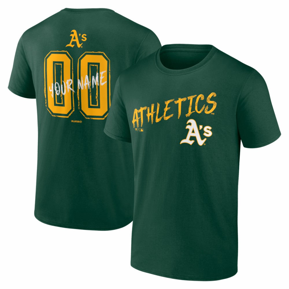 Athletics Hustle Personalized Name & Number T-Shirt - Green