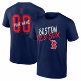 Boston Red Sox Hustle Personalized Name & Number T-Shirt - Navy