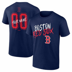Boston Red Sox Hustle Personalized Name & Number T-Shirt - Navy