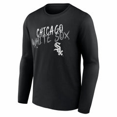 Chicago White Sox Hustle Personalized Name & Number Long Sleeve T-Shirt - Black