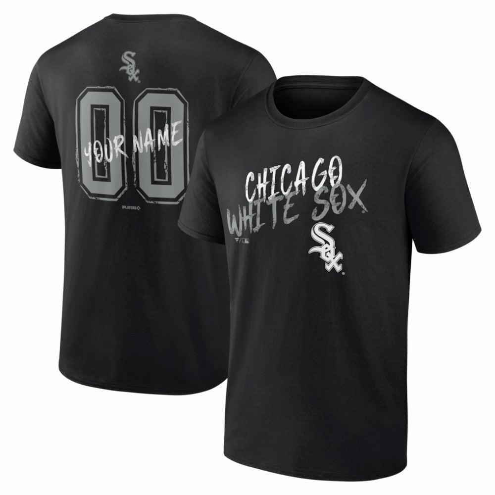 Chicago White Sox Hustle Personalized Name & Number T-Shirt - Black
