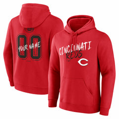 Cincinnati Reds Hustle Personalized Name & Number Hoodie - Red