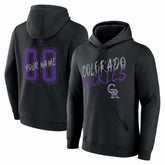 Colorado Rockies Hustle Personalized Name & Number Hoodie - Black