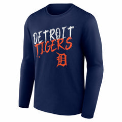 Detroit Tigers Hustle Personalized Name & Number Long Sleeve T-Shirt - Navy