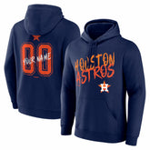 Houston Astros Hustle Personalized Name & Number Hoodie - Navy