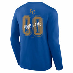 Kansas City Royals Hustle Personalized Name & Number Long Sleeve T-Shirt - Royal