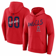 Los Angeles Angels Hustle Personalized Name & Number Hoodie - Red