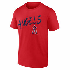 Los Angeles Angels Hustle Personalized Name & Number T-Shirt - Red