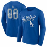 Los Angeles Dodgers Hustle Personalized Name & Number Long Sleeve T-Shirt - Royal